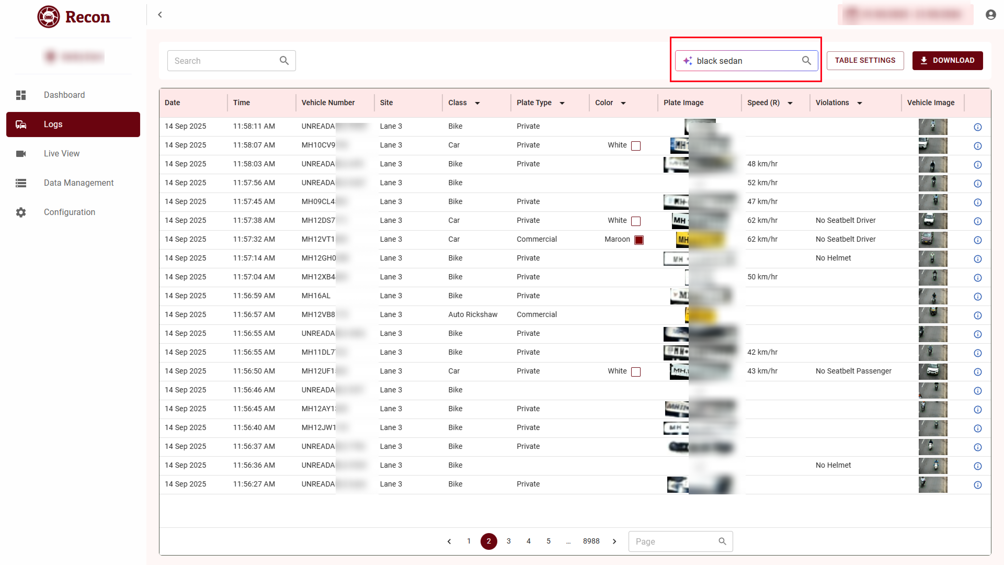 Search matched to natural language words