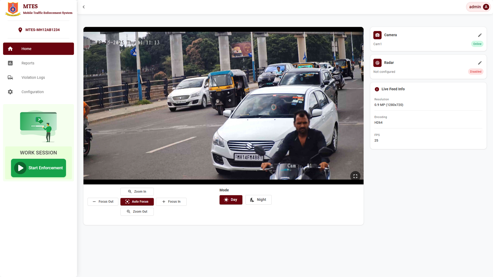 One-click enforcement session