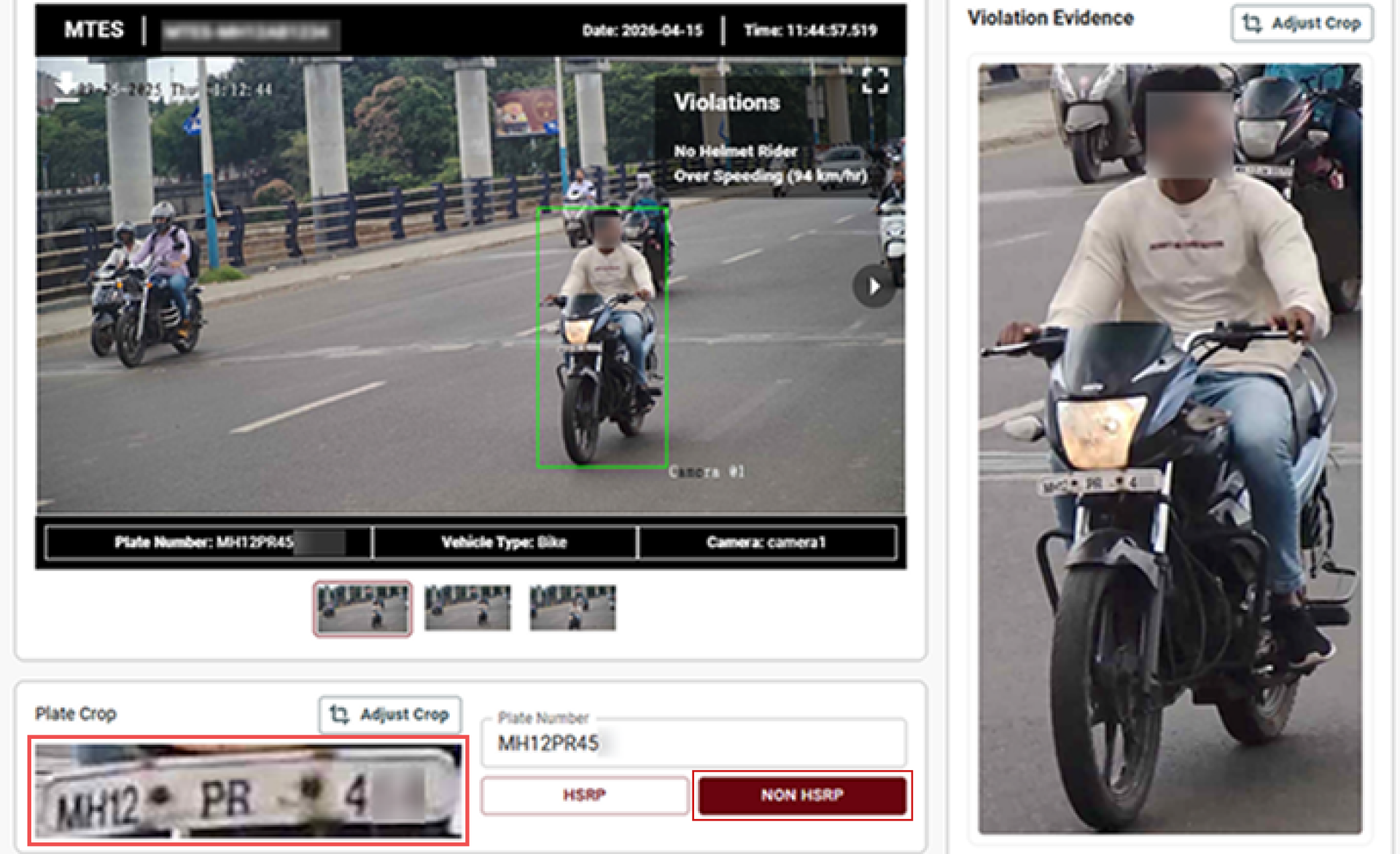 Non-standard number plate detection