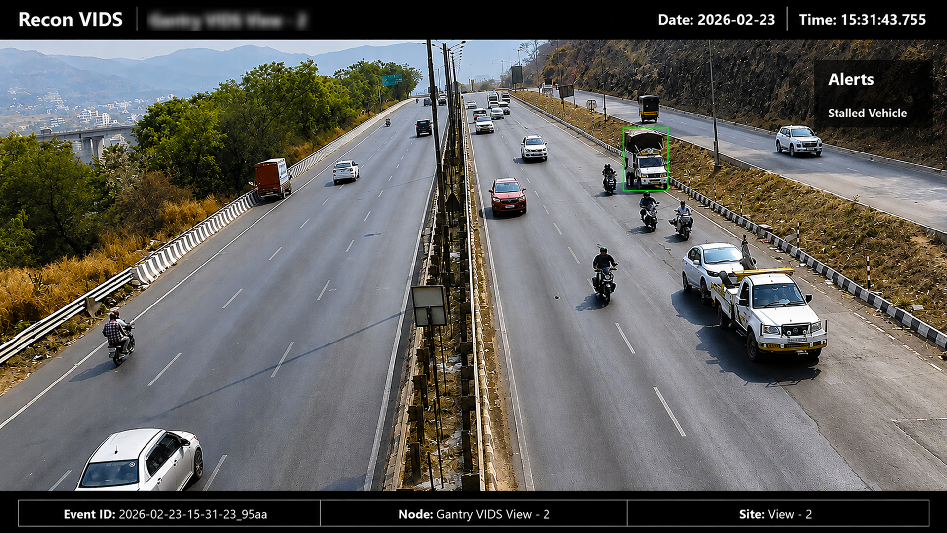Stalled vehicle violation evidence